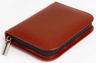 Produktbild von Hausapotheke 32 Globuli Gläser Leder (ohne Gläser) | Mini | OMEO® braun