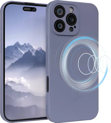 Produktbild von EAZY CASE - Silikonhülle magnetisch für Apple iPhone 16 Pro Max, Hülle Silikon, weich stoßfeste Magnet Handyhülle, Schutzhülle mit Kameraschutz, TPU Bumper in Blau