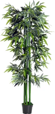 Produktbild von Künstliche Bambuspflanze Grün Schwarz 180 cm Kunstpflanze Deko