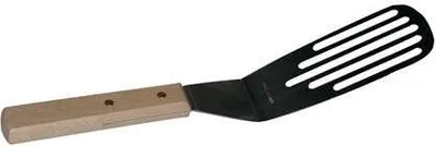 Immagine prodotto di tornio con fori 28cm manico in acciaio inox legno.