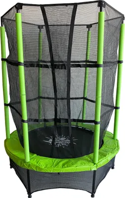 Produktbild von Rijoka Kinder Trampolin mit Sicherheitsnetz - Ø140 x 180cm - Indoor & Outdoor Kindertrampolin