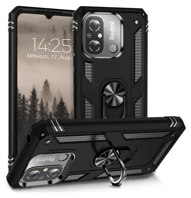 Produktbild von Armor Outdoor Handyhülle für Xiaomi Redmi 12C Handy Panzer Case Cover Schutzhülle Farbe: Schwarz