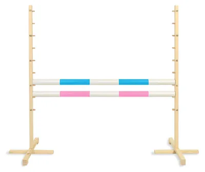 Produktbild von Sprunghindernis für Hobby Horse, 120 cm, zwei Balken – hellblau und hellrosa