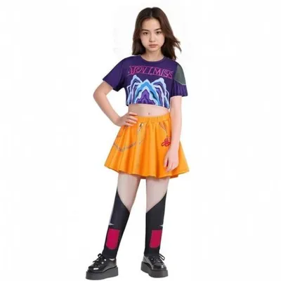 Produktbild von Kinder Game Kostüm – Demon Hunters Costume Mira Verkleidungsjurk Set – Karnevalskleidung – Kpop – Geschenk für Mädchen – 130 cm