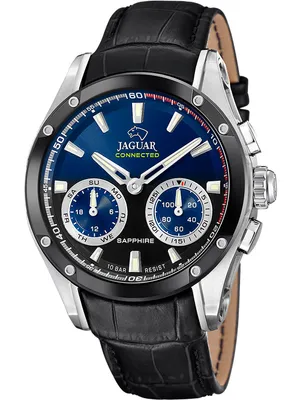 Produktbild von Jaguar Herren Multifunktion Uhr Connected Sport Elegant Leder schwarz UJ958/1