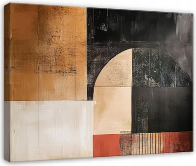 Produktbild von Leinwandbild Wohnzimmer Schlafzimmer - 120x80 cm - Bilder - Wandbilder XXL - Wanddekoration - Leinwandbilder Abstrakt Art Deco