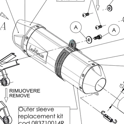 Image de Support d'échappement LeoVince vis de rechange pour Yamaha FZ8 Bj. 2010