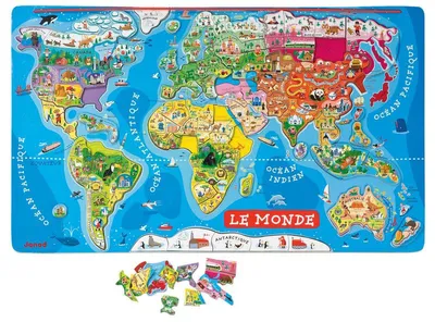 Image de Puzzle en bois le monde magnetique - 92 pieces - janod - j05500