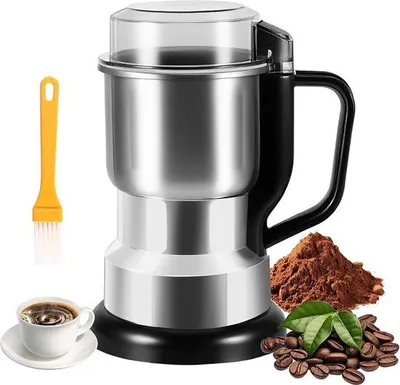 Productafbeelding van Elektrische kruidenmolen, 500 ml, 300 W, roestvrij staal, voor het fijnmalen van granen, kruiden, specerijen en koffie