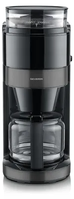 Obrázek produktu pro Severin KA4830, Kávovar na překapávanou kávu, Kávová zrna, Mletá káva, Vestavěný mlýnek, 900 W, Černá