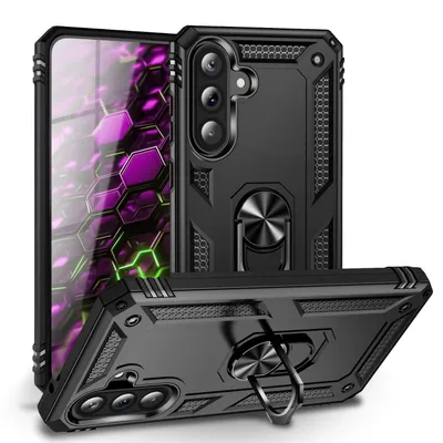 Obrázek produktu pro Obal NALIA pro telefon Samsung Galaxy A57 – s otočným stojánkem o 360° a magnetickou úpravou – odolný obal pro venkovní použití – značka z Berlína – černý
