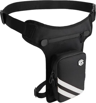 Produktbild von Rusty Stitches Gordon V2 Beintasche, schwarz/weiß