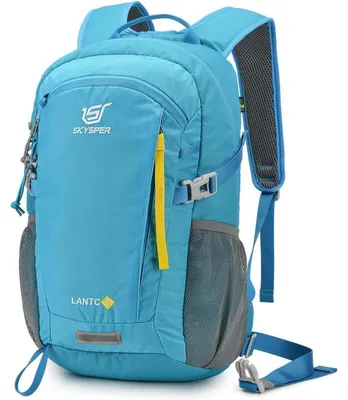 Produktbild von Leichter Wanderrucksack 20L mit Rückenbelüftung, atmungsaktivem Mesh, Blau