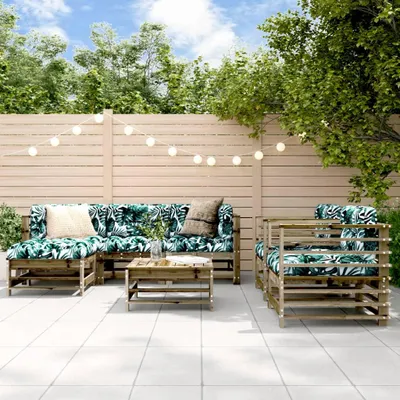 Produktbild von vidaXL 7-tlg. Garten-Lounge-Set mit Kissen Imprägniertes Kiefernholz