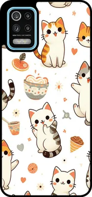 Immagine prodotto di Smartphonica Custodia per telefono adatta a LG K52 / K62 con stampa di gatto - Custodia posteriore in TPU con disegno di gatto