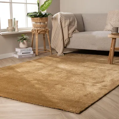 Produktbild von Volero - Waschbarer Teppich - Clean Gold - 160x230 cm - Wohnzimmer, Esszimmer, Schlafzimmer - Ländlich, Modern