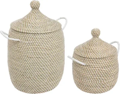 Zdjęcie produktu dla Zestaw 2 koszy Soleya Straw Beige Atmosphera