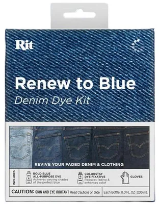 Produktbild von Rit Textilfarbe Set Denim Blau - Kleidung färben und auffrischen