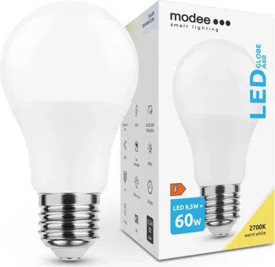 Obrázok produktu pre Modee Lighting LED žiarovka E27 8,5W 2700K A60 (60W)