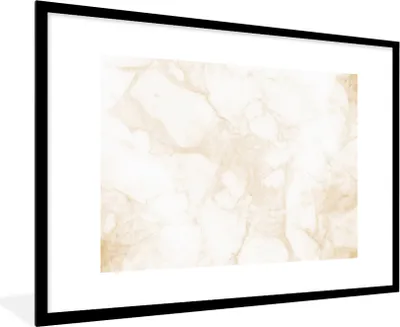 Produktbild von MuchoWow® MuchoWow® Gerahmtes Poster Marmor - Weiß - Gold - Luxus 90x60 cm - Poster mit zchwarzem Bilderrahmen - Wanddekoration - Fotos