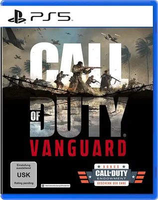 The image shows the front cover of the Call of Duty Vanguard PS5 game.