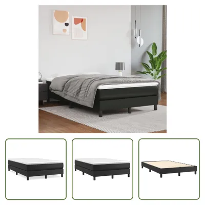 Produktbild von The Living Store Bettgestell Schwarz 120x200 cm Kunstleder