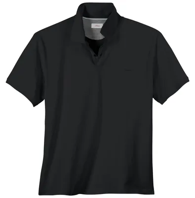 Produktbild von s.Oliver Übergrößen Basic Stretch-Poloshirt schwarz