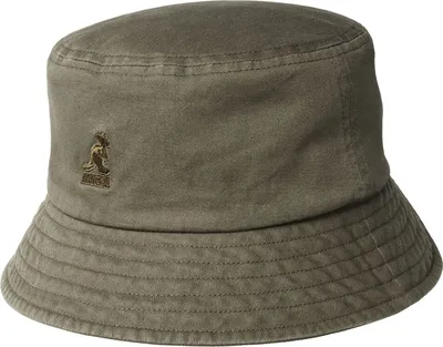 Kangol rollbar Washed Bucket Fischerhut aus reiner Baumwolle in grau