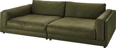 Produktbild von KAWOLA Big Sofa RAINA Leder olivgrün