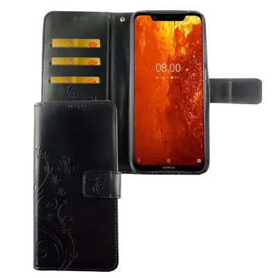 Zdjęcie produktu dla Etui na telefon komórkowy Nokia 8.1 / Nokia X7 etui ochronne etui z klapką etui na kartę czarny