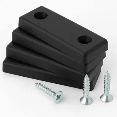 Produktbild von Möbelgleiter Stuhlgleiter Kunststoff - 20 Stück - Schwarz - 50 x 14 x 5 mm
