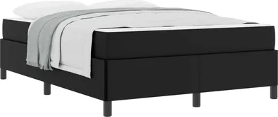 Zdjęcie produktu dla vidaXL Rama łóżka z materacem czarna 140 x 200 cm tkanina