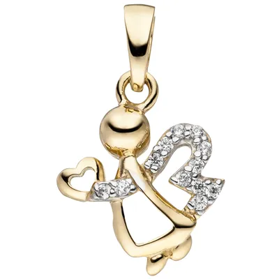 Produktbild von JOBO Anhänger Engel 333 Gold Gelbgold 12 Zirkonia