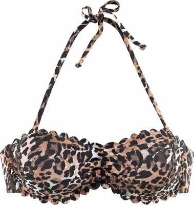 Produktbild von LASCANA Bandeau-Bikini-Top Lexa braun-bedruckt Größe 34 Cup A/B