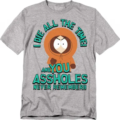Image de South Park - "You Assholes Never Remember !" T-shirt Homme/Femme Unie TV20607 (4XL) (Heather sportif)