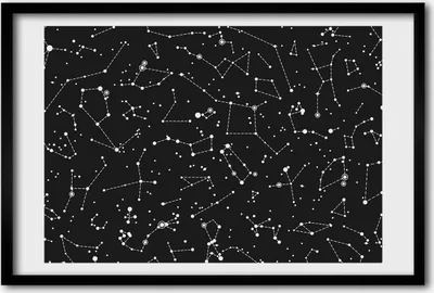 Produktbild von Bild 60x40 MDF-Rahmen, Wandkunst Konstellation
