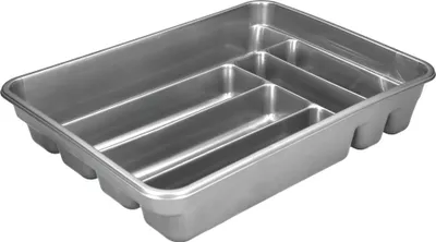 Immagine prodotto di Portaposate in plastica per cassetto. Colore argento 40x30x7 cm.