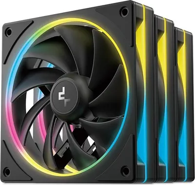 Image de Ventilateur de boîtier PC DeepCool FL12 SE 3 en 1, 12 cm, blanc, lot de 3