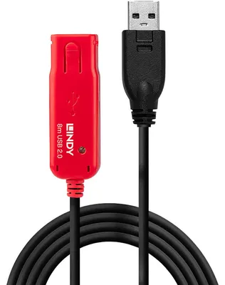 Produktbild von Lindy 42780, 8 m, USB A, USB A, USB 2.0, Schwarz