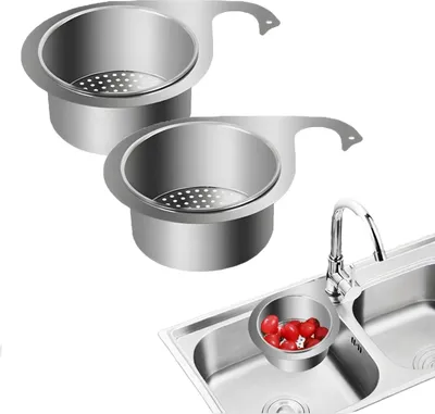 Produktbild von 2Stk Siebkorb aus Edelstahl in Schwanenform für die Spüle, Spüle Abfluss Regal,Waschbecken Filterablage