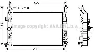 Produktbild von PRASCO OL2348 Kühler Wasserkühler Motorkühler für OPEL Meriva A (X03) für VAUXHALL Meriva Mk I (A) (X03)
