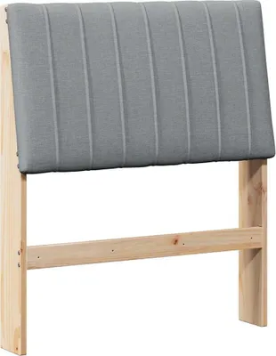 Produktbild von vidaXL Gepolstertes Kopfteil Hellgrau 75 cm Massives Kiefernholz