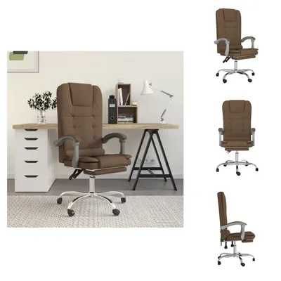 Produktbild von vidaXL Bürostuhl mit Massagefunktion Braun Stoff -  Bürostühle