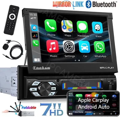 Produktbild von 7 Zoll 1 DIN AUTORADIO GPS CARPLAY BLUETOOTH USB TF FM MP5 player Touchscreen
