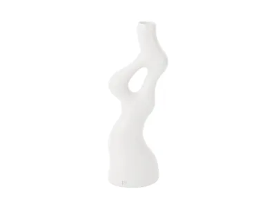 Produktbild von Present Time – Vase Organic Swirls – Weiß
