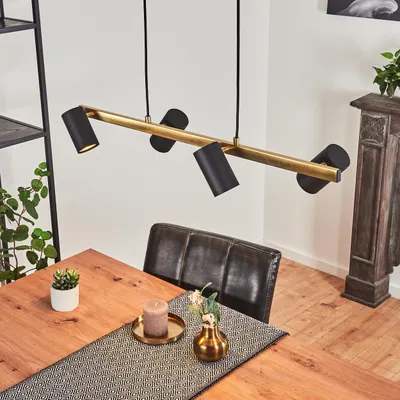 Produktbild von Godo »Godo« Hängelampe aus Metall in Schwarz/Messingfarben