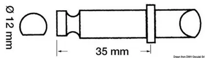 Zdjęcie produktu dla Tworzywo/mosiądz rowlock 12.5 x 35.5 mm Osculati 34.430.08