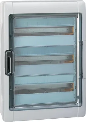 Image de Répartiteur Legrand pour locaux humides, apparent, IP65, 3 rangées, 54 modules, 1 pièce.