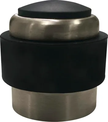 Produktbild von MARCHESI Boden- und Wandtürpuffer, Gummi schwarz ø 35 mm, Edelstahl
