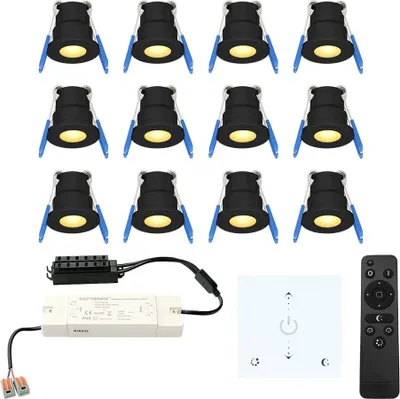 Produktbild von hoftronic Milano LED Mini Einbaustrahler 12V 3W 200lm 2700K IP65 Schwarz